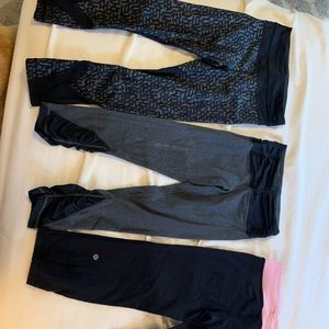 3 pairs of Lulu leggings!!! All in great shape